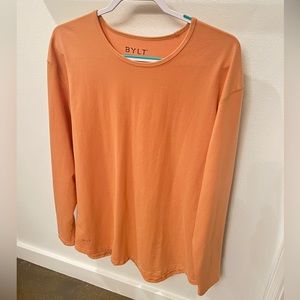 BYLT Henley Drop-Cut Long Sleeve, Color: Toast, Size XL